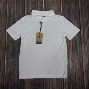 Chubbies NEW NWT Youth Medium White Performance Polo Shirt Athletic Golf Sport